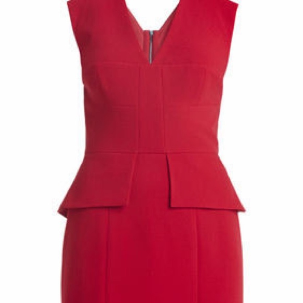 BCBGMaxAzria Alana Red Peplum Dress